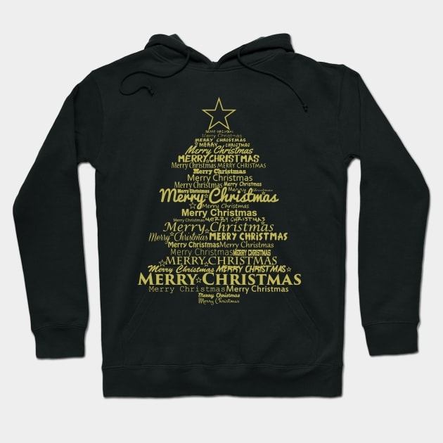 Merry Christmas Tree Hoodie by Things2followuhome